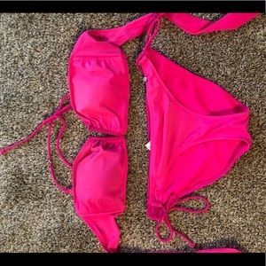 America eagle swim suit, bright pink